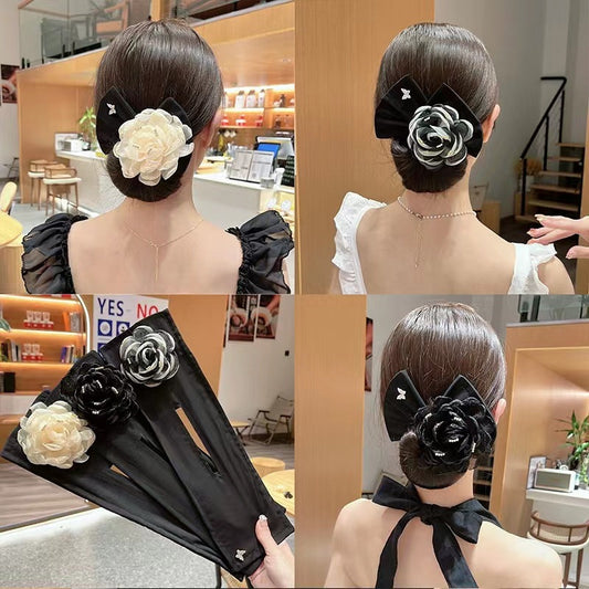Flower Hairpin Bow Headband